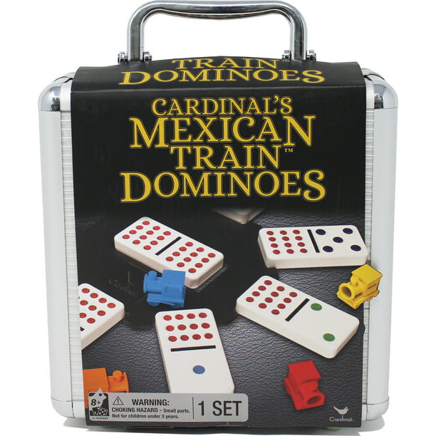 Details about   136 Pc Set Jumbo Double 15 Color Dot Dominoes W/ Tin Case For Mexican Train Game